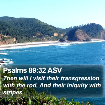 Psalms 89:32 ASV Bible Verse Image