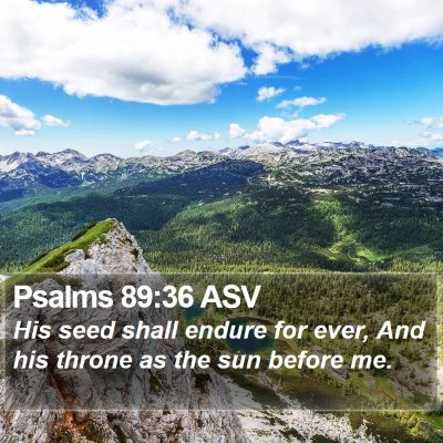 Psalms 89:36 ASV Bible Verse Image