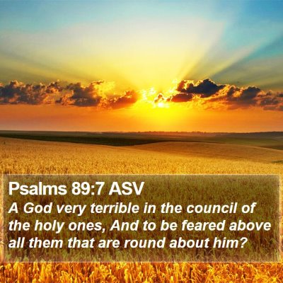 Psalms 89:7 ASV Bible Verse Image