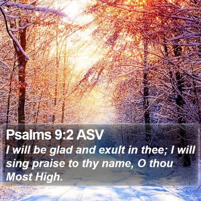 Psalms 9:2 ASV Bible Verse Image