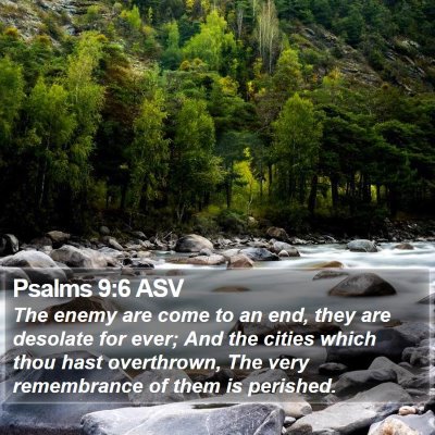 Psalms 9:6 ASV Bible Verse Image