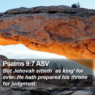 Psalms 9:7 ASV Bible Verse Image