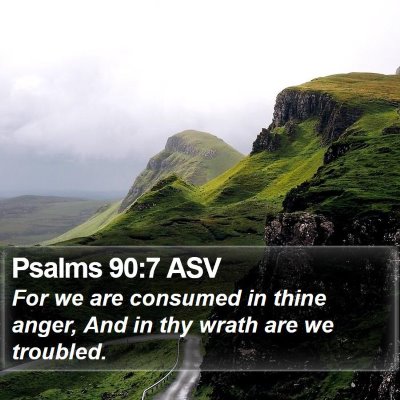 Psalms 90:7 ASV Bible Verse Image