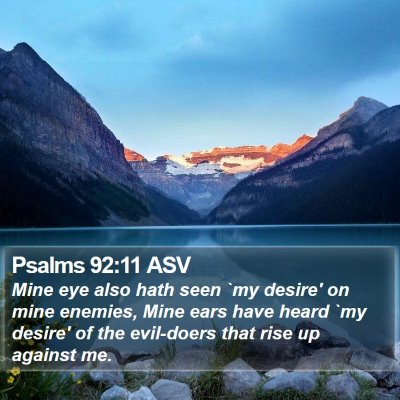 Psalms 92:11 ASV Bible Verse Image