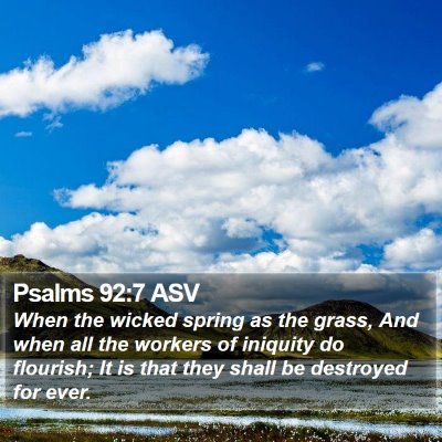 Psalms 92:7 ASV Bible Verse Image