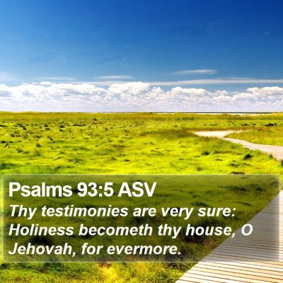 Psalms 93:5 ASV Bible Verse Image