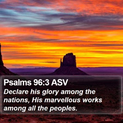 Psalms 96:3 ASV Bible Verse Image