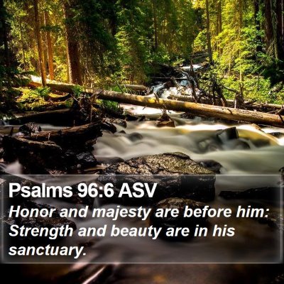 Psalms 96:6 ASV Bible Verse Image