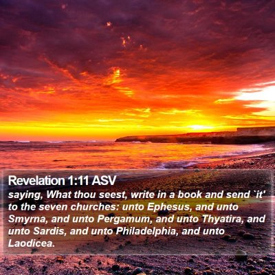 Revelation 1:11 ASV Bible Verse Image