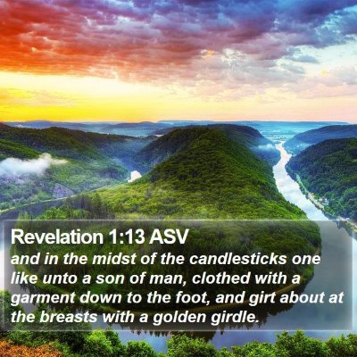 Revelation 1:13 ASV Bible Verse Image