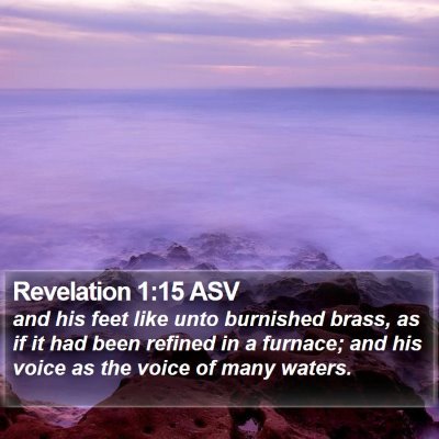 Revelation 1:15 ASV Bible Verse Image