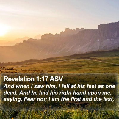 Revelation 1:17 ASV Bible Verse Image