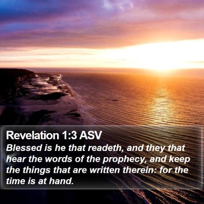 Revelation 1:3 ASV Bible Verse Image