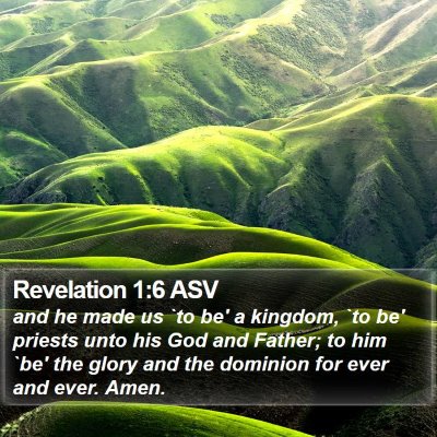 Revelation 1:6 ASV Bible Verse Image