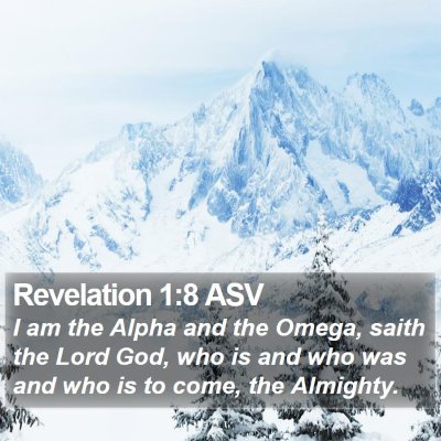 Revelation 1:8 ASV Bible Verse Image