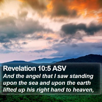 Revelation 10:5 ASV Bible Verse Image