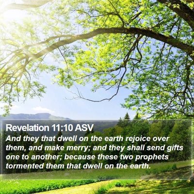 Revelation 11:10 ASV Bible Verse Image