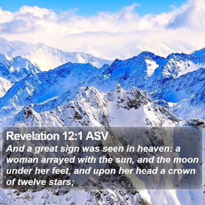 Revelation 12:1 ASV Bible Verse Image