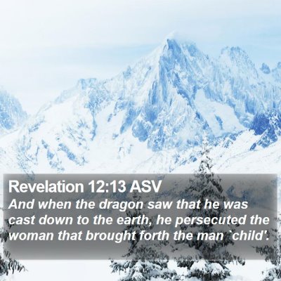 Revelation 12:13 ASV Bible Verse Image