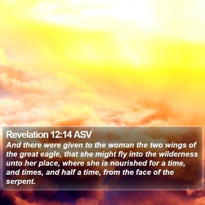 Revelation 12:14 ASV Bible Verse Image