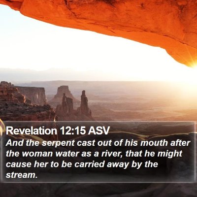 Revelation 12:15 ASV Bible Verse Image