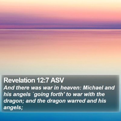 Revelation 12:7 ASV Bible Verse Image