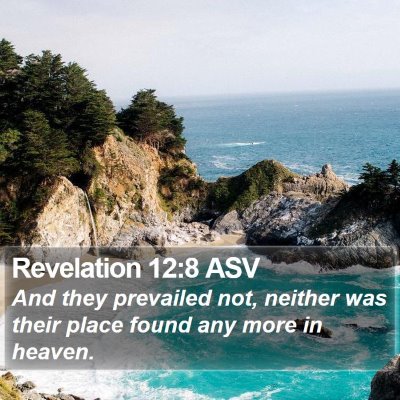 Revelation 12:8 ASV Bible Verse Image