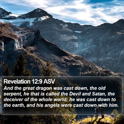 Revelation 12:9 ASV Bible Verse Image
