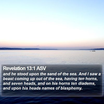 Revelation 13:1 ASV Bible Verse Image