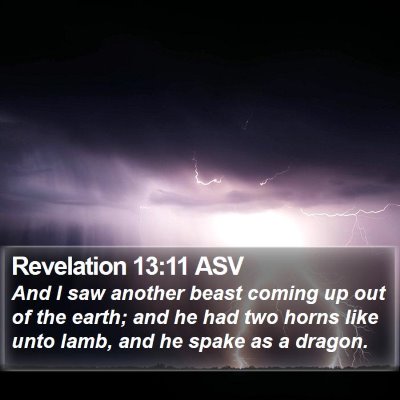 Revelation 13:11 ASV Bible Verse Image
