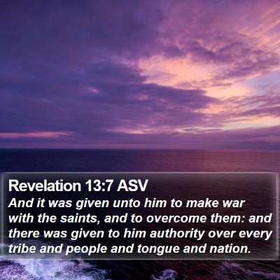 Revelation 13:7 ASV Bible Verse Image