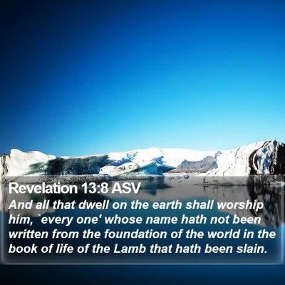 Revelation 13:8 ASV Bible Verse Image