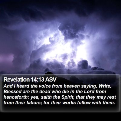 Revelation 14:13 ASV Bible Verse Image