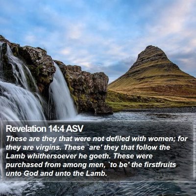 Revelation 14:4 ASV Bible Verse Image