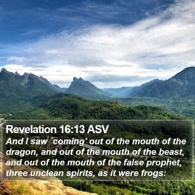 Revelation 16:13 ASV Bible Verse Image