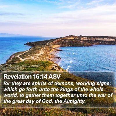 Revelation 16:14 ASV Bible Verse Image