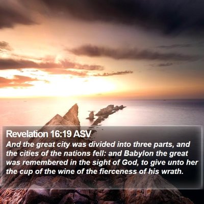 Revelation 16:19 ASV Bible Verse Image
