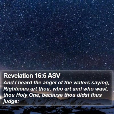 Revelation 16:5 ASV Bible Verse Image