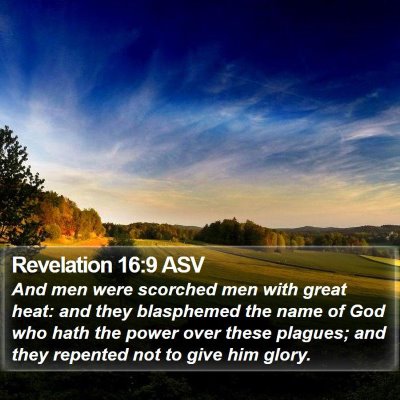 Revelation 16:9 ASV Bible Verse Image