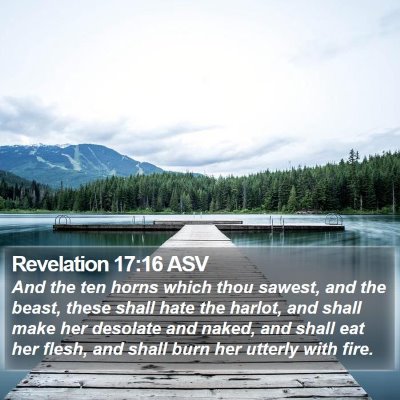 Revelation 17:16 ASV Bible Verse Image
