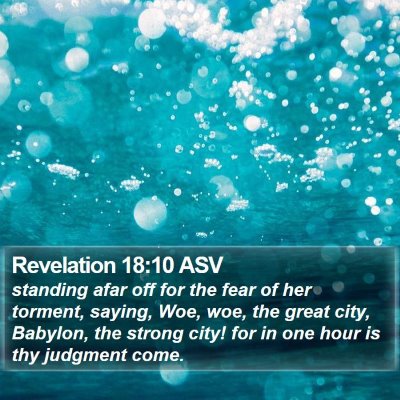 Revelation 18:10 ASV Bible Verse Image