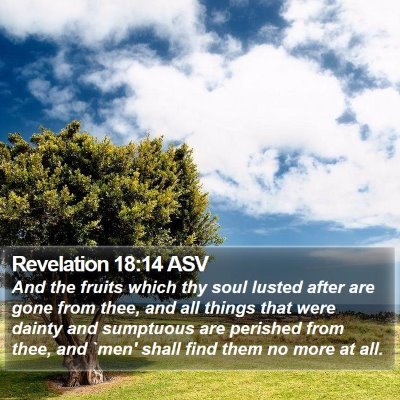 Revelation 18:14 ASV Bible Verse Image
