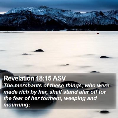 Revelation 18:15 ASV Bible Verse Image