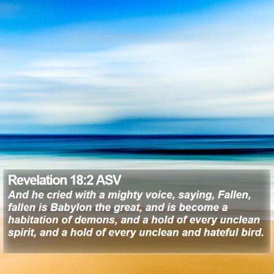 Revelation 18:2 ASV Bible Verse Image