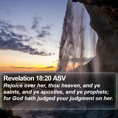 Revelation 18:20 ASV Bible Verse Image