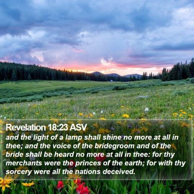 Revelation 18:23 ASV Bible Verse Image