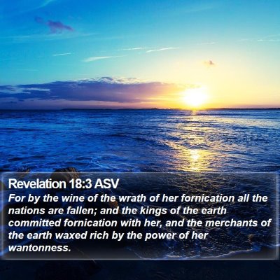 Revelation 18:3 ASV Bible Verse Image