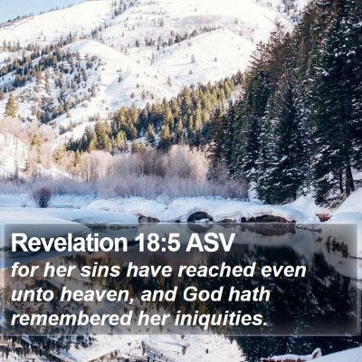 Revelation 18:5 ASV Bible Verse Image