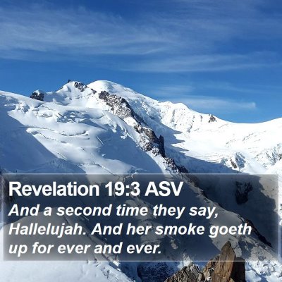 Revelation 19:3 ASV Bible Verse Image