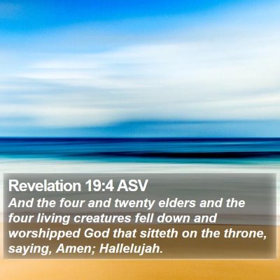 Revelation 19:4 ASV Bible Verse Image